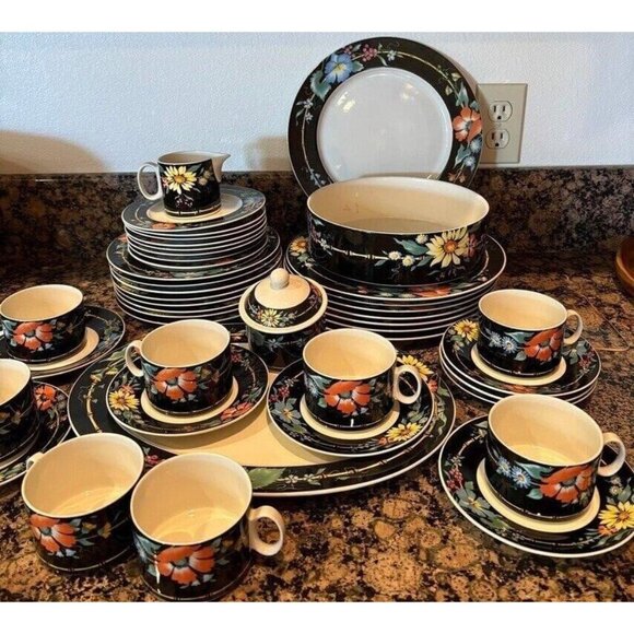 Vintage Villeroy & Boch Xenia Luxembourg Sugar Bowl and Creamer Cream Pitcher - Picture 6 of 7